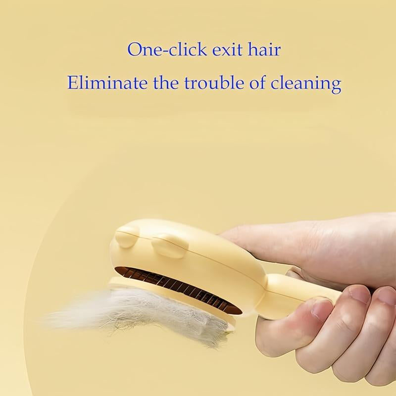Self-Cleaning Grooming Brush for Dogs & Cats - Comfortable Pet Hair Removal, Loose Undercoat Shedding, and Massage Tool for Pet Owners