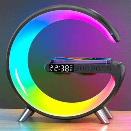 Multifunctional Wireless Charging Atmosphere LED Lamp & Bluetooth Speaker