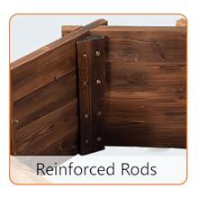 ๐ผ VINGLI Wooden Wishing Well Planter with Adjustable Bucket, Reinforced Rods โ Rustic Outdoor Yard, Patio & Garden Decor