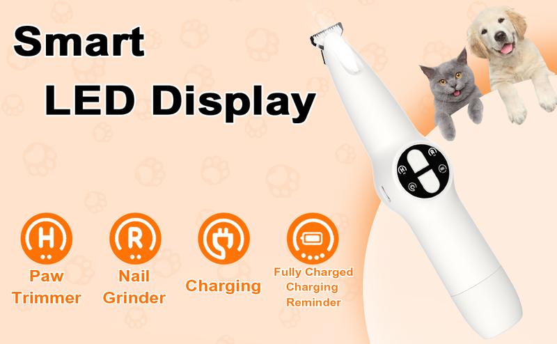🐾 Cat/Dog Paw Trimmer with LED Light | Upgraded 2-in-1 Dog/Cat Grooming Kit