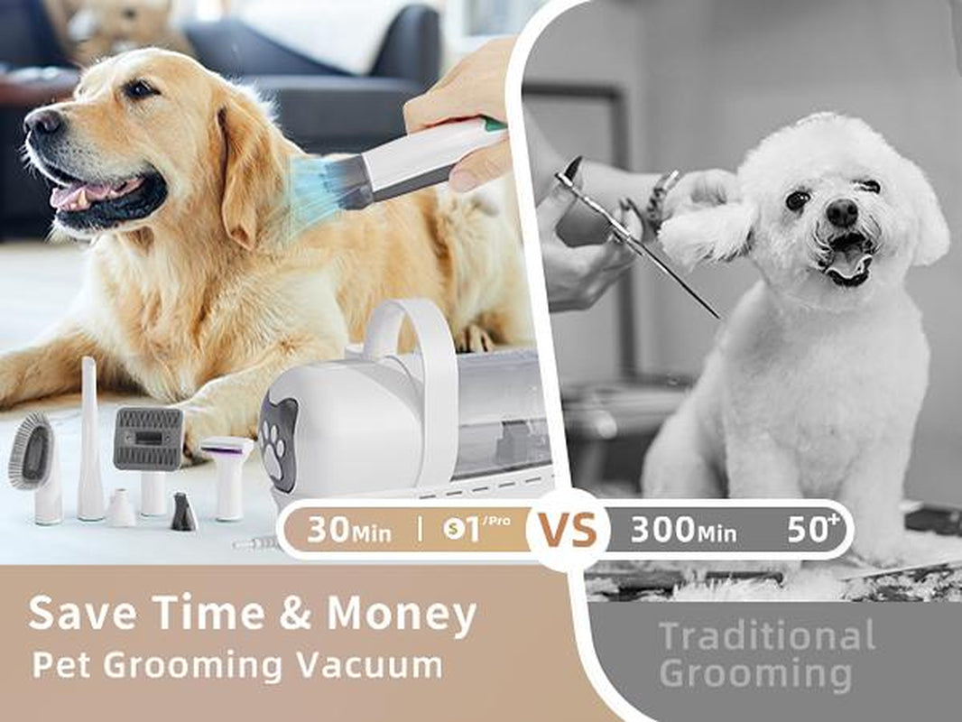 🐾 7-in-1 Pet Grooming Kit with Vacuum – Effortless Grooming, Mess-Free Home