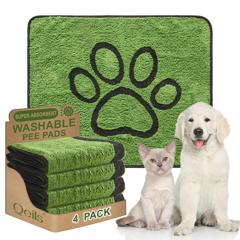 🐾 Qeils Washable Pee Pads for Dogs – 2-Pack Super Absorbent Reusable Puppy Mats