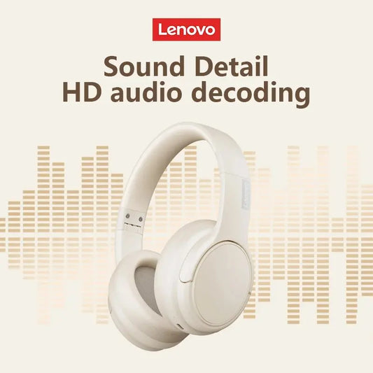 LENOVO TH20 Foldable Bluetooth Headphones 5.3 – Sport/Gaming Headset w/Mic, Hi-Fi Bass