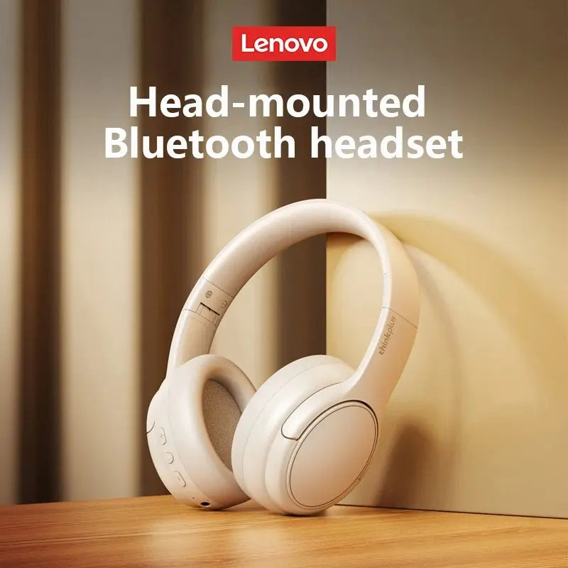 LENOVO TH20 Foldable Bluetooth Headphones 5.3 – Sport/Gaming Headset w/Mic, Hi-Fi Bass