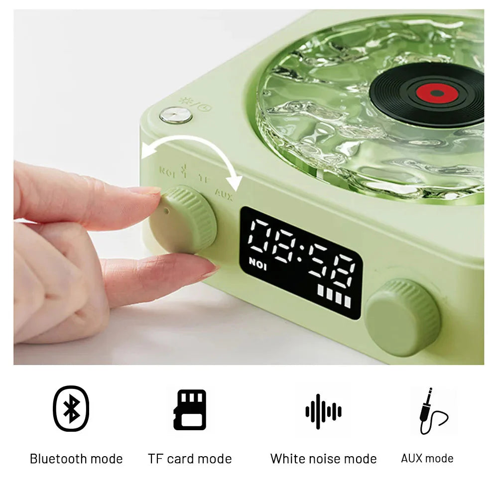 🎶 Mini Retro White Noise Bluetooth Speaker with RGB Lighting