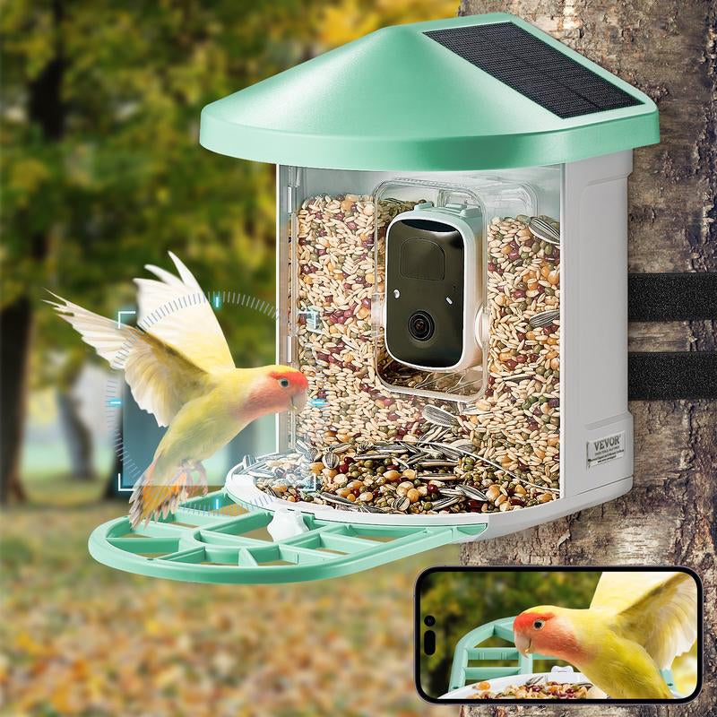 🦜 VEVOR Smart Bird Feeder with Camera – 2K HD, AI Bird ID, Solar-Powered