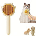 Self-Cleaning Grooming Brush for Dogs & Cats - Comfortable Pet Hair Removal, Loose Undercoat Shedding, and Massage Tool for Pet Owners