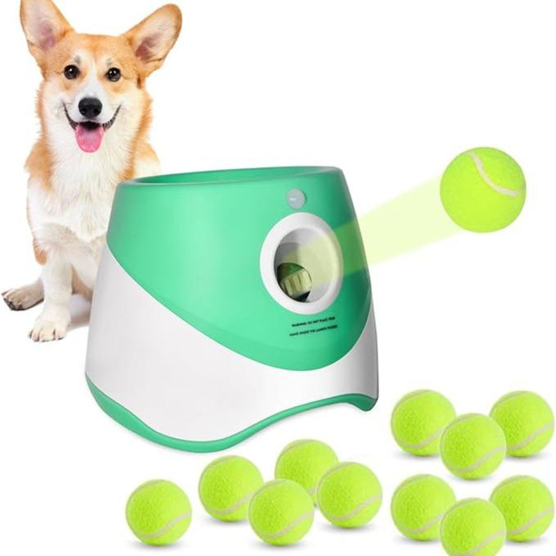 3 Mode Adjustable Pet Toy with Tennis Balls, Automatic Dog Ball Launcher & 3 Balls, Petsupplies for Indoor Outdoor Interactiveplaying