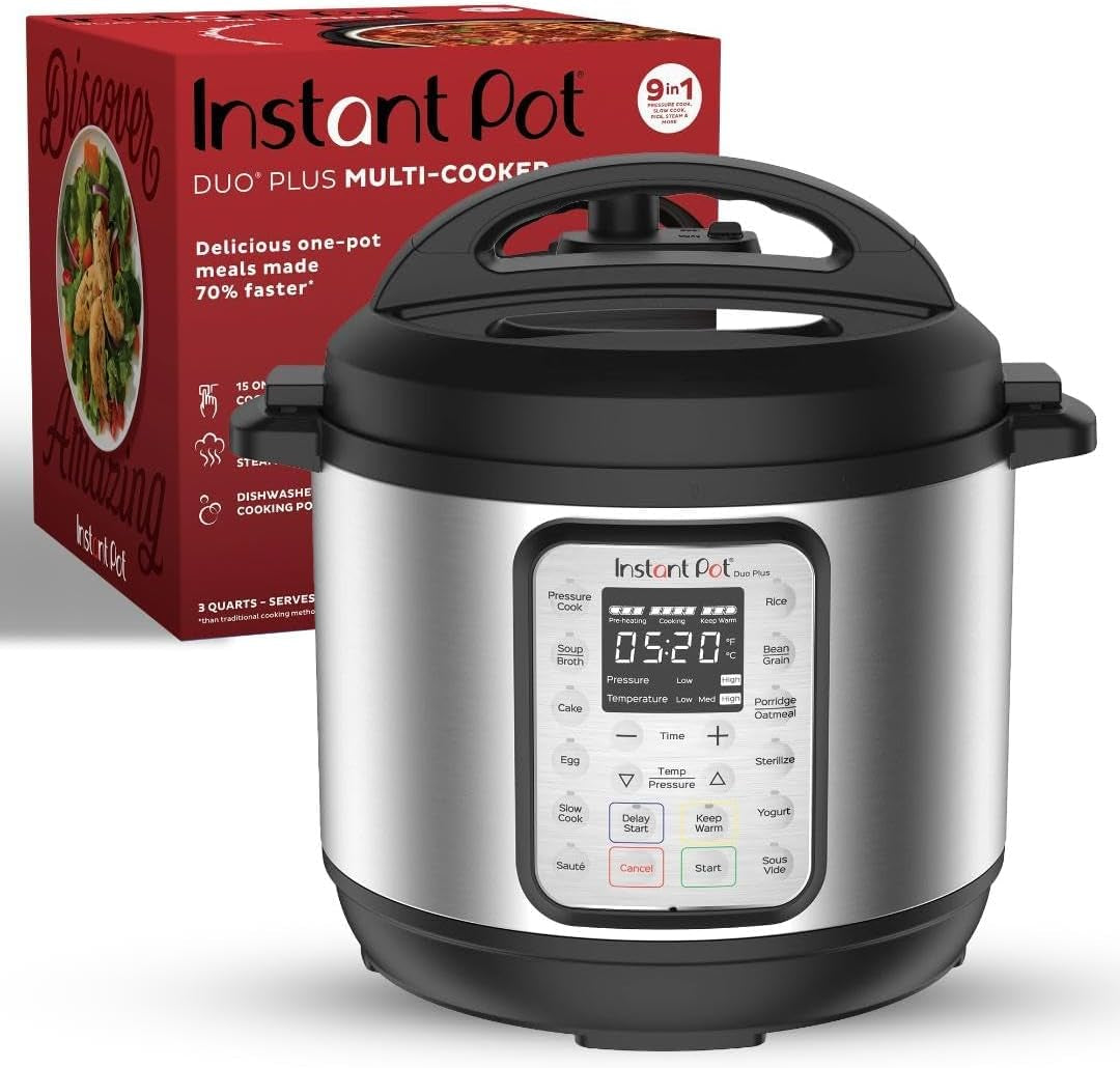 🍲 Instant Pot Duo Plus 9-in-1 Electric Multi-Cooker, 6-Quart – Pressure Cooker, Slow Cooker, Rice Cooker, Yogurt Maker, and More