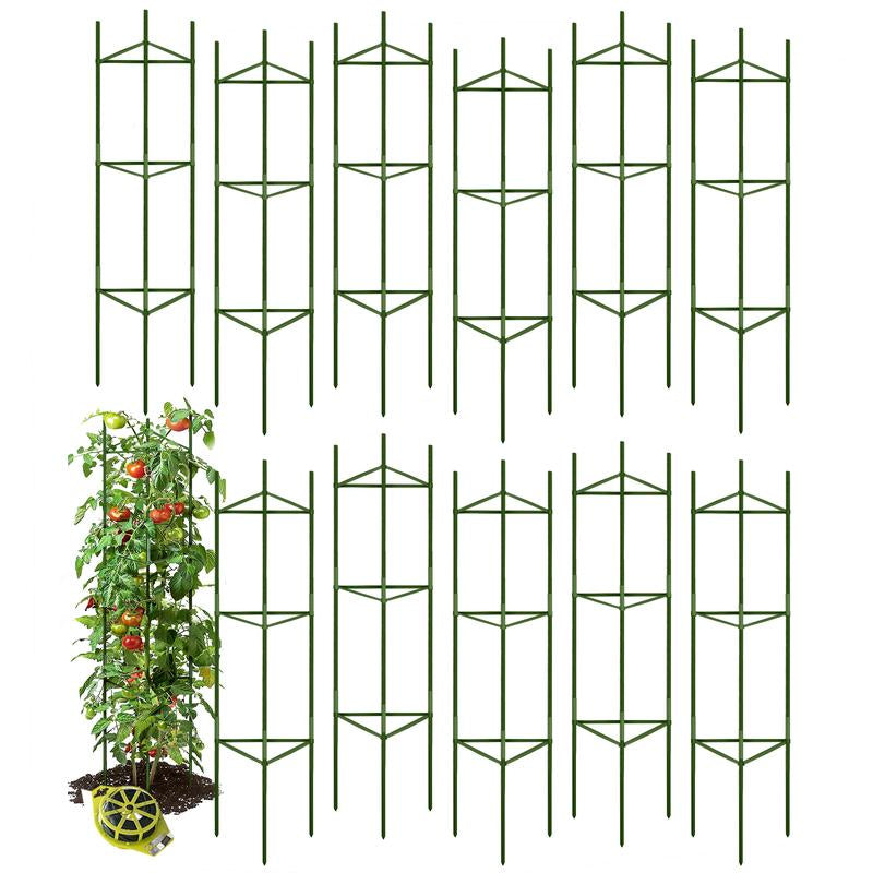 🌿 Tomato Cages for Garden, 51" Heavy-Duty Plant Support Trellis with Twist Tie for Vegetables, Flowers & Fruits