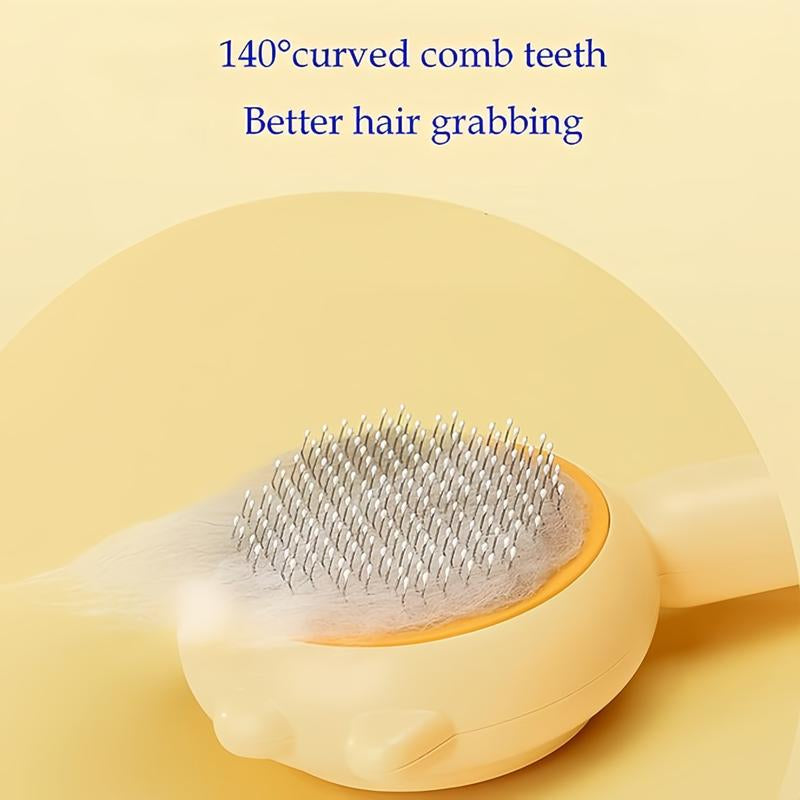 Self-Cleaning Grooming Brush for Dogs & Cats - Comfortable Pet Hair Removal, Loose Undercoat Shedding, and Massage Tool for Pet Owners