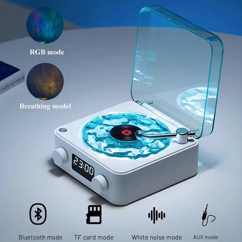 🎶 Mini Retro White Noise Bluetooth Speaker with RGB Lighting