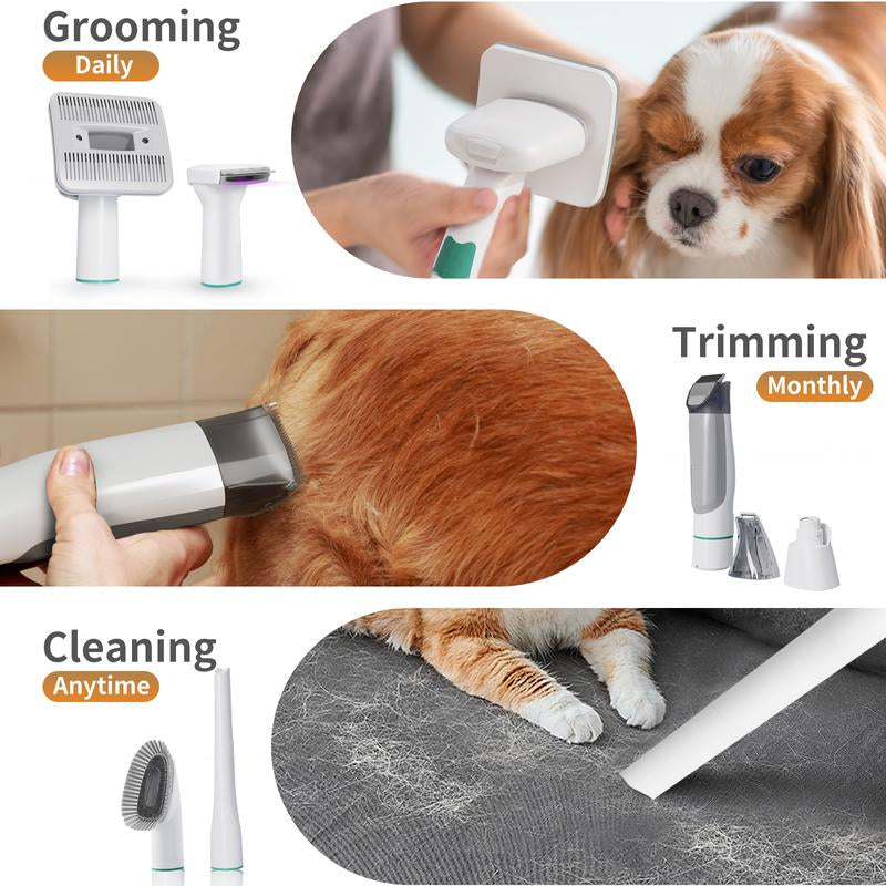 🐾 7-in-1 Pet Grooming Kit with Vacuum – Effortless Grooming, Mess-Free Home