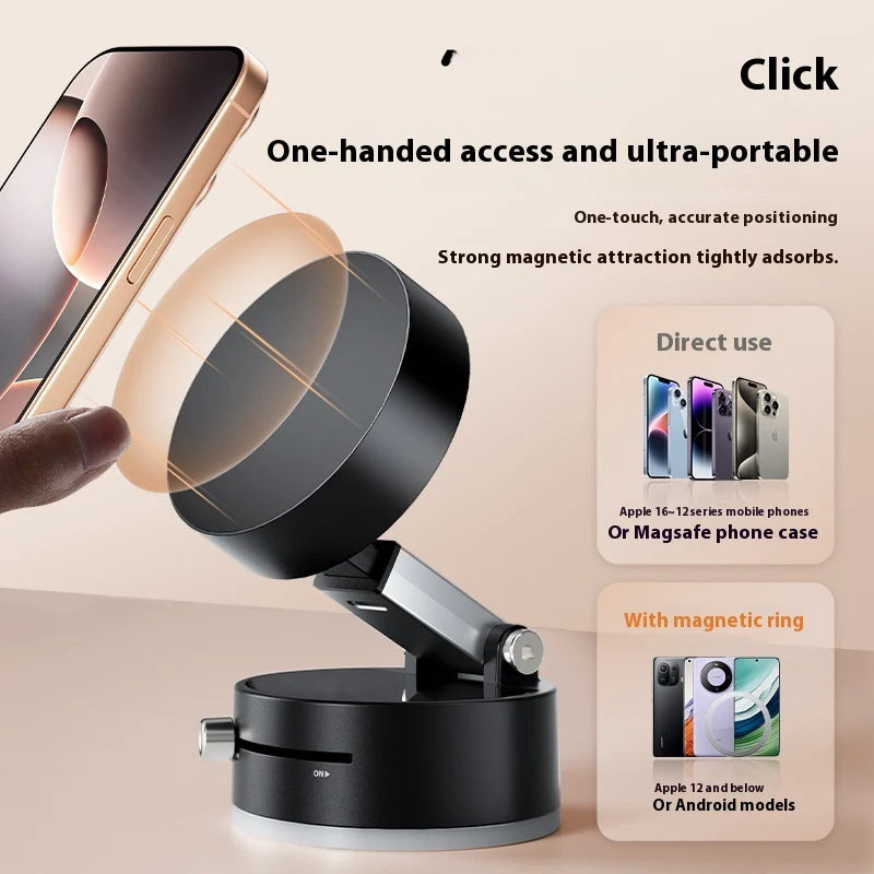 🚗 Magnetic Vacuum Car Phone Holder – Secure, Hands-Free, and Universal