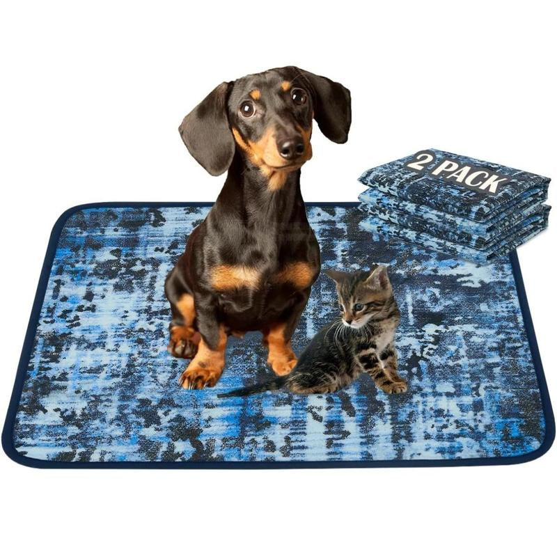 🐾 Qeils Washable Pee Pads for Dogs – 2-Pack Super Absorbent Reusable Puppy Mats