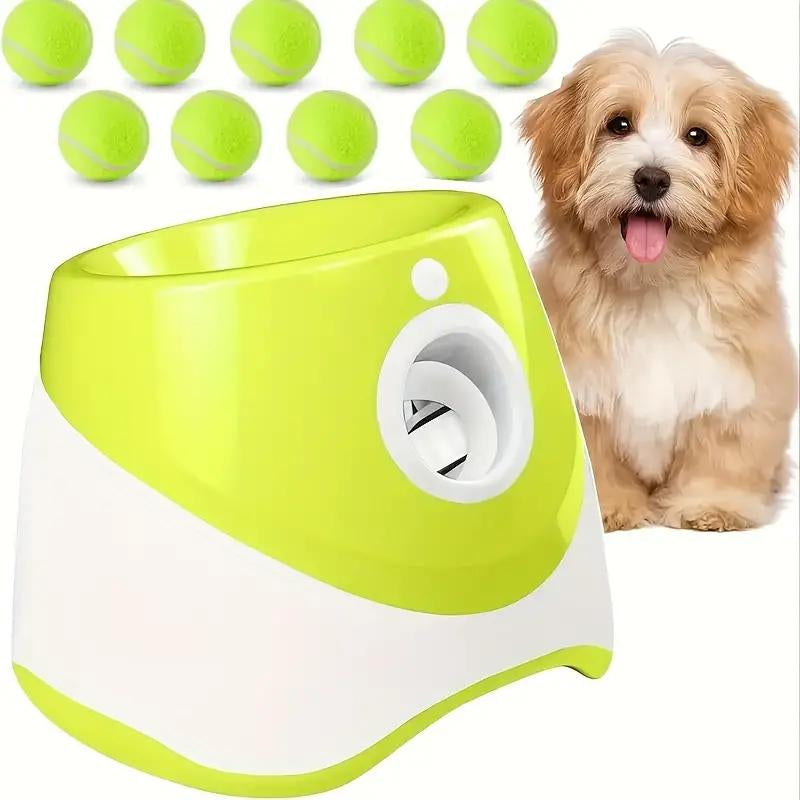3 Mode Adjustable Pet Toy with Tennis Balls, Automatic Dog Ball Launcher & 3 Balls, Petsupplies for Indoor Outdoor Interactiveplaying