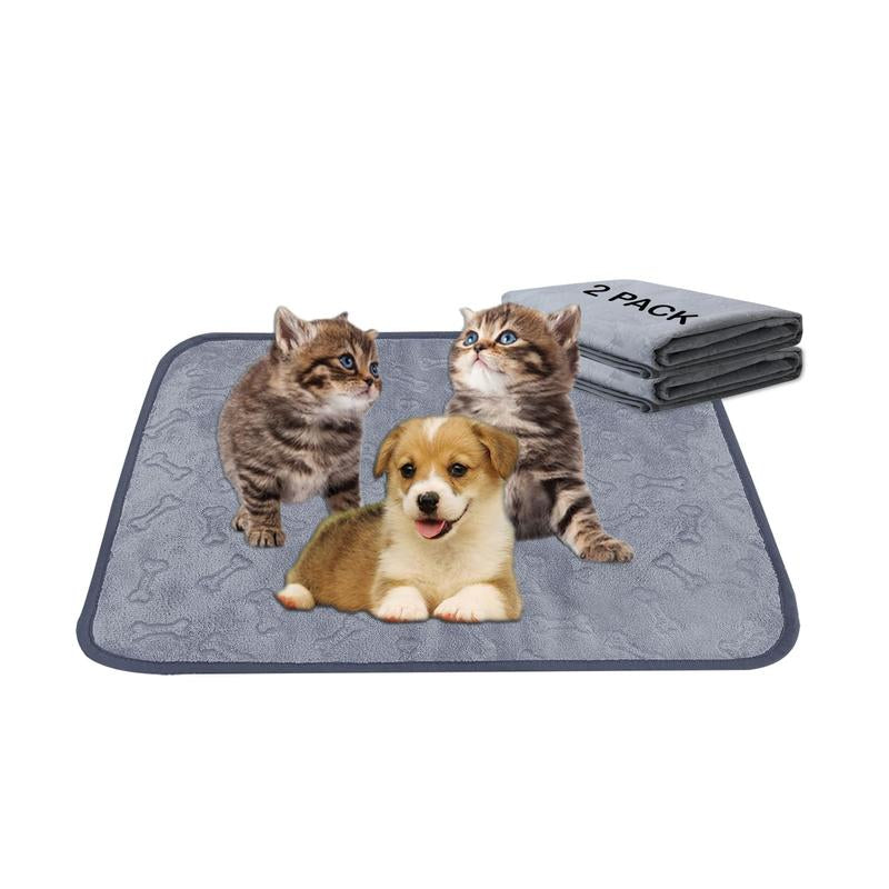 🐾 Qeils Washable Pee Pads for Dogs – 2-Pack Super Absorbent Reusable Puppy Mats
