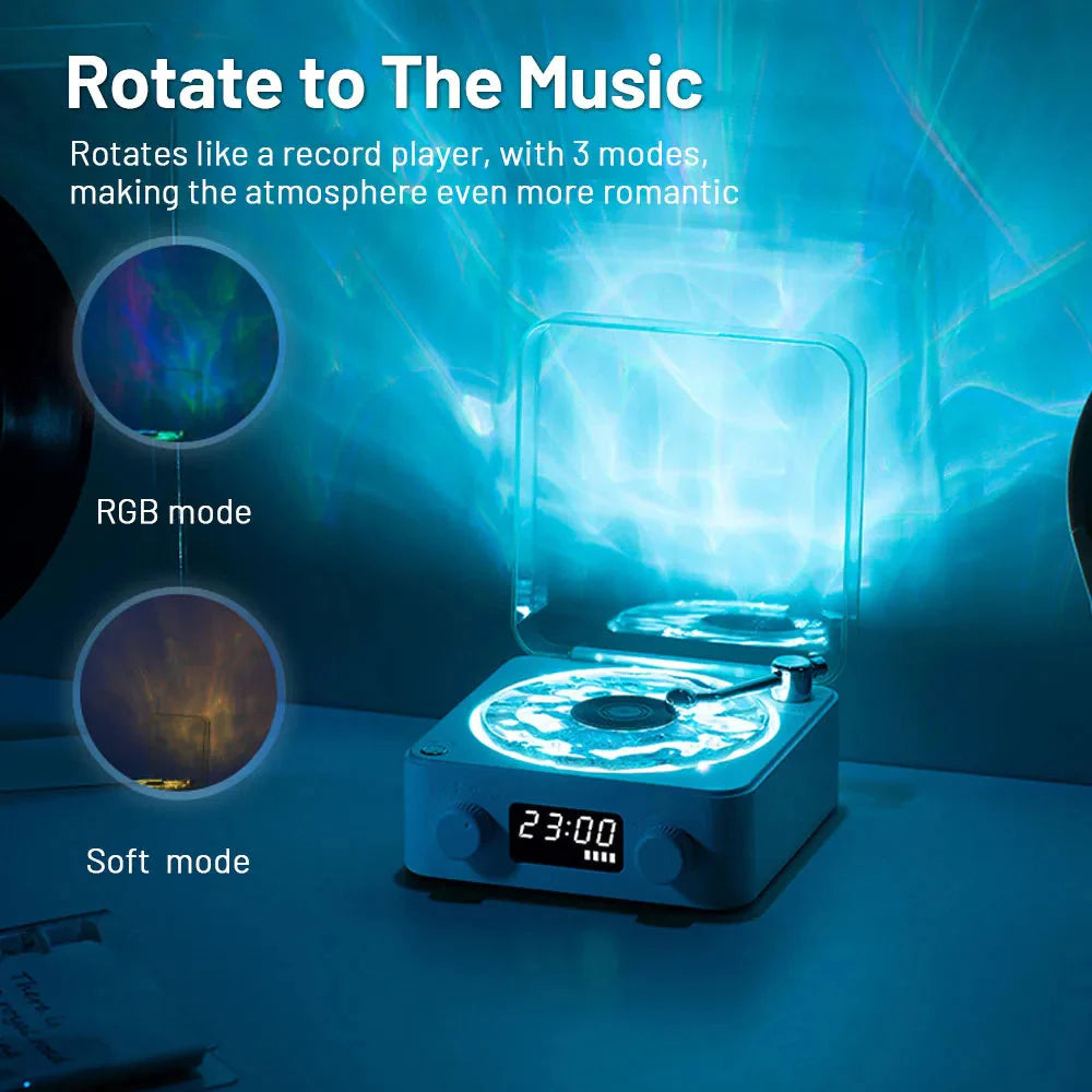 🎶 Mini Retro White Noise Bluetooth Speaker with RGB Lighting