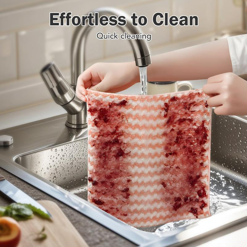 🧽 Super Absorbent Microfiber Cleaning Towels – Soft, Lint-Free Dish Cloths for Kitchen, Countertops, Windows, and Home Cleaning (10-Pack, Random Colors)