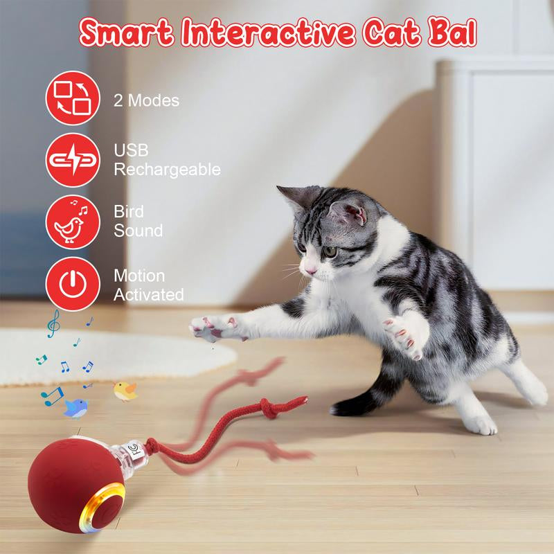 ✨ Interactive USB Rechargeable Ball Toy for Cats & Dogs – Anti-Boredom, Rug-Safe Fun Gift