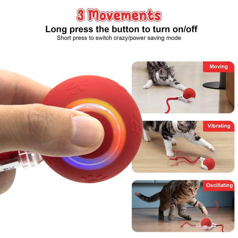 ✨ Interactive USB Rechargeable Ball Toy for Cats & Dogs – Anti-Boredom, Rug-Safe Fun Gift