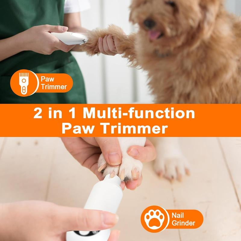 🐾 Cat/Dog Paw Trimmer with LED Light | Upgraded 2-in-1 Dog/Cat Grooming Kit