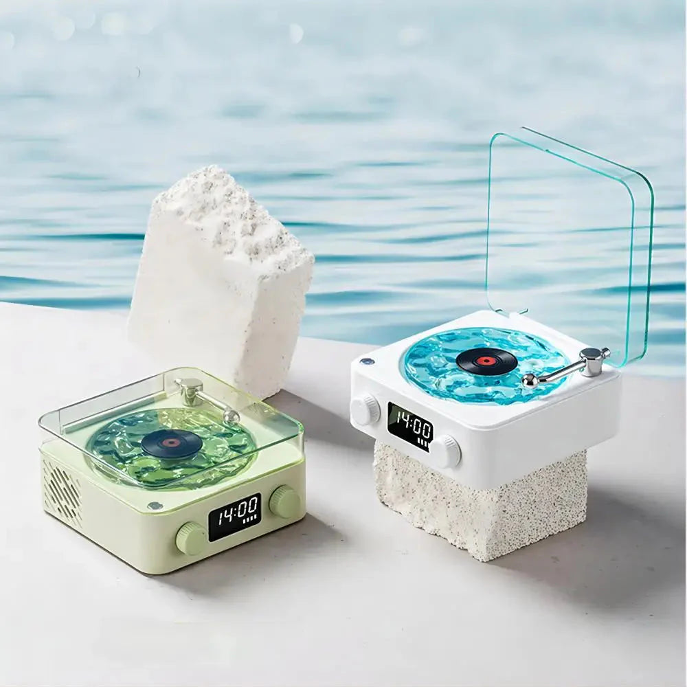 🎶 Mini Retro White Noise Bluetooth Speaker with RGB Lighting