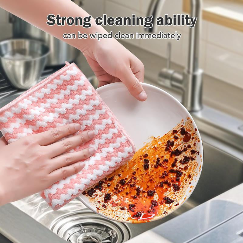 🧽 Super Absorbent Microfiber Cleaning Towels – Soft, Lint-Free Dish Cloths for Kitchen, Countertops, Windows, and Home Cleaning (10-Pack, Random Colors)