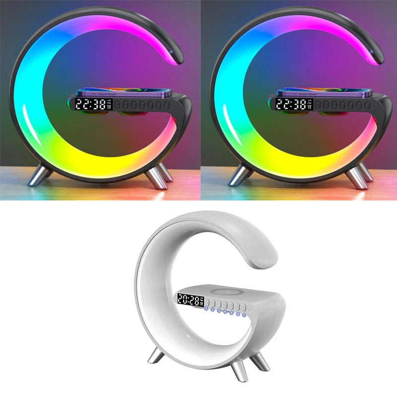 Multifunctional Wireless Charging Atmosphere LED Lamp & Bluetooth Speaker