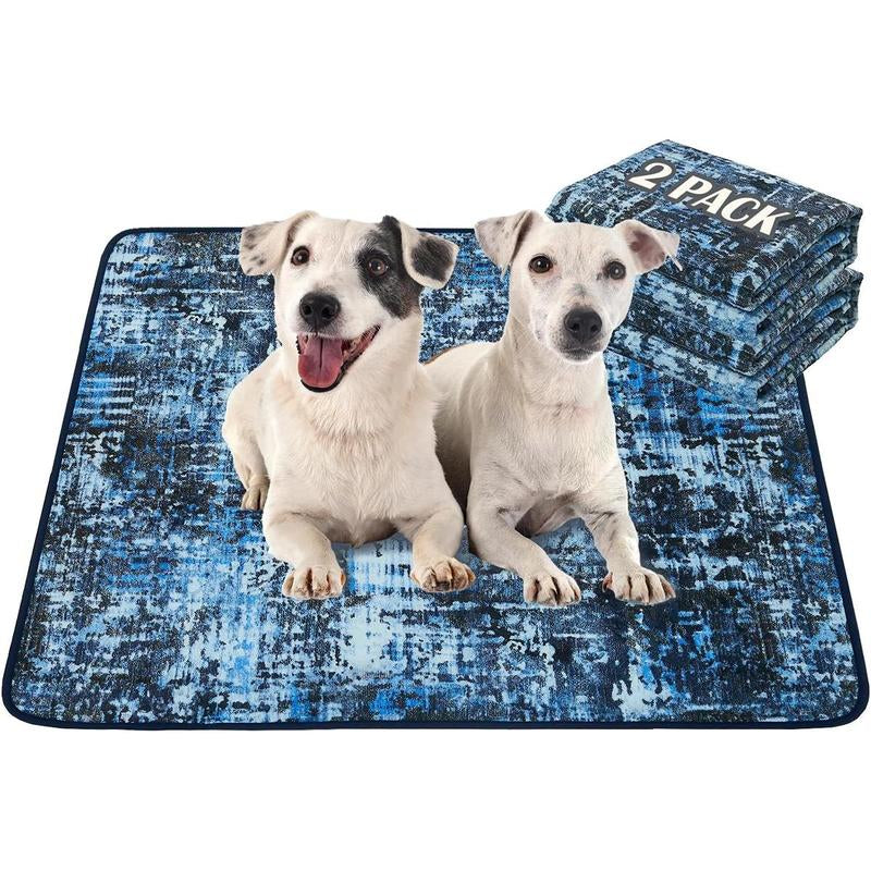 🐾 Qeils Washable Pee Pads for Dogs – 2-Pack Super Absorbent Reusable Puppy Mats