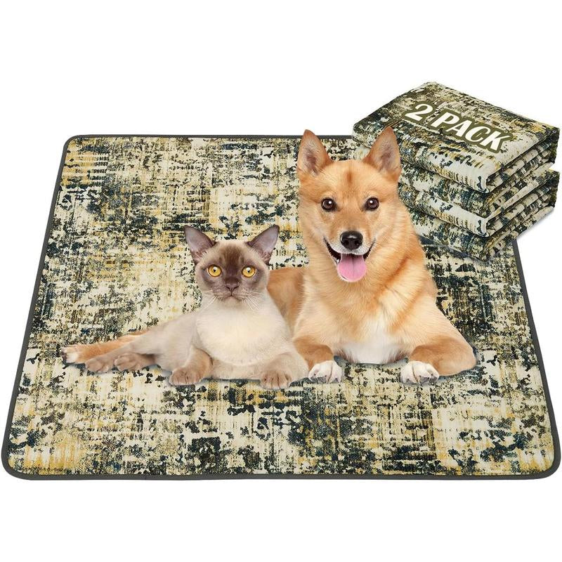 🐾 Qeils Washable Pee Pads for Dogs – 2-Pack Super Absorbent Reusable Puppy Mats