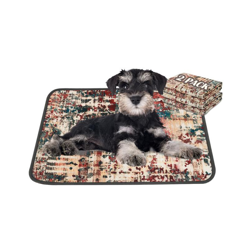 🐾 Qeils Washable Pee Pads for Dogs – 2-Pack Super Absorbent Reusable Puppy Mats