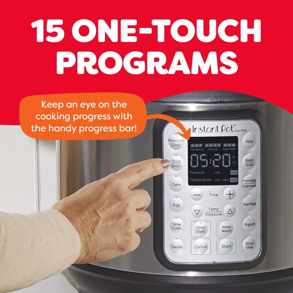 🍲 Instant Pot Duo Plus 9-in-1 Electric Multi-Cooker, 6-Quart – Pressure Cooker, Slow Cooker, Rice Cooker, Yogurt Maker, and More