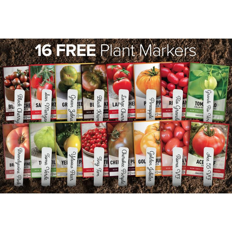 🌿 The Ultimate Heirloom Tomato Seed Variety Pack – 16 Non-GMO Varieties for Your Home Garden