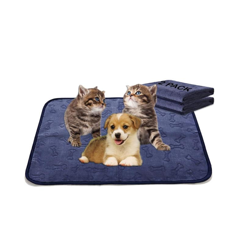 🐾 Qeils Washable Pee Pads for Dogs – 2-Pack Super Absorbent Reusable Puppy Mats