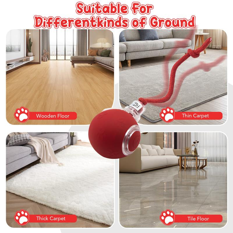 ✨ Interactive USB Rechargeable Ball Toy for Cats & Dogs – Anti-Boredom, Rug-Safe Fun Gift