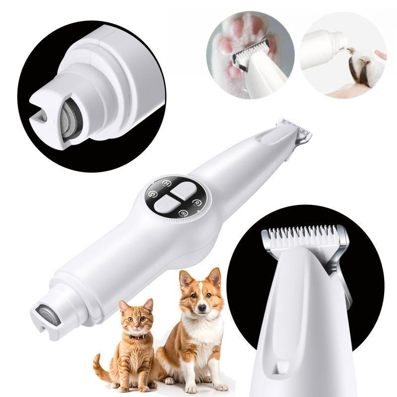 🐾 Cat/Dog Paw Trimmer with LED Light | Upgraded 2-in-1 Dog/Cat Grooming Kit